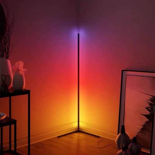 EILON โคมไฟตั้งพื้นโมเดิร์น RGB 20w พร้อมรีโมท สูง 1.45m รุ่น ALD-03 สีดำ