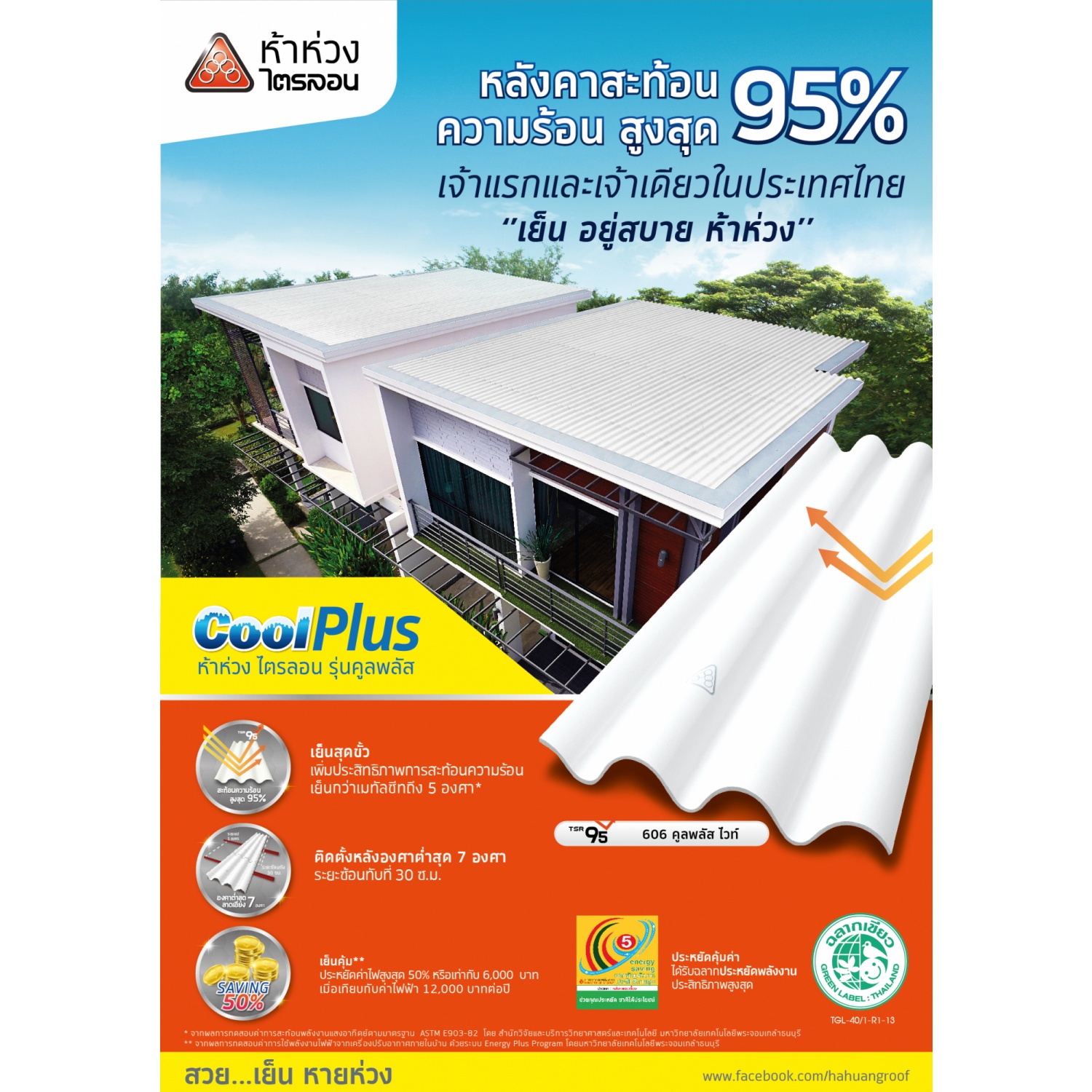 ห้าห่วง ครอบ 3 ทาง T ไตรลอน สีคูลพลัส