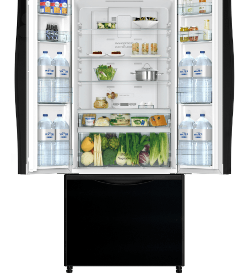HITACHI ตู้เย็น MULTI DOOR ขนาด 16.4 คิว R-WB470PE GBW สีดำ