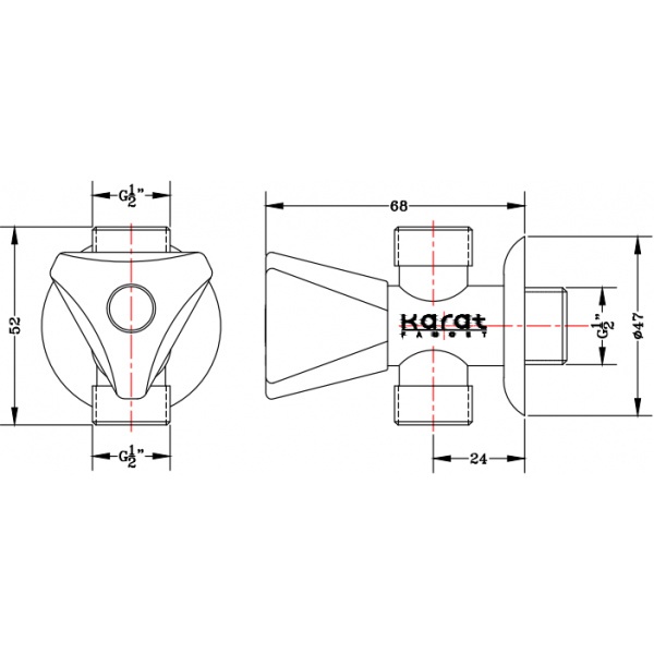 Karat Faucet สต็อปวาล์ว รุ่น EB73-50
