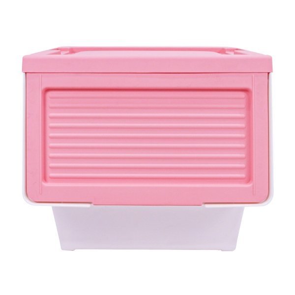 PETCH กล่องเก็บของพร้อมฝาสไลด์ size L 44x42x40.5cm. รุ่น 8221 สีชมพู