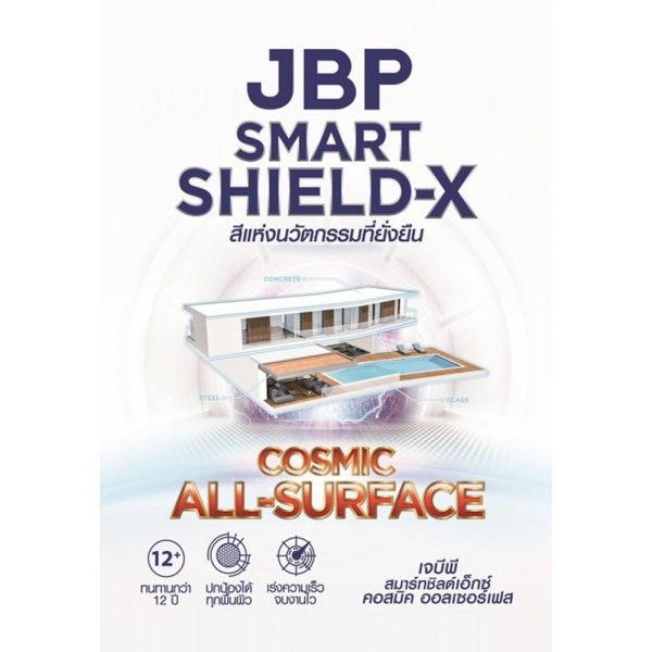 JBP สีน้ำภายนอก Smart Shield-X All Surface Satin เบส C 1GL
