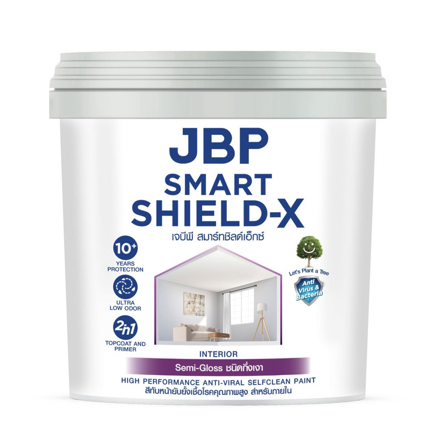 JBP สีน้ำภายใน Smart Shield X กึ่งเงา เบส C ขนาด 1GL