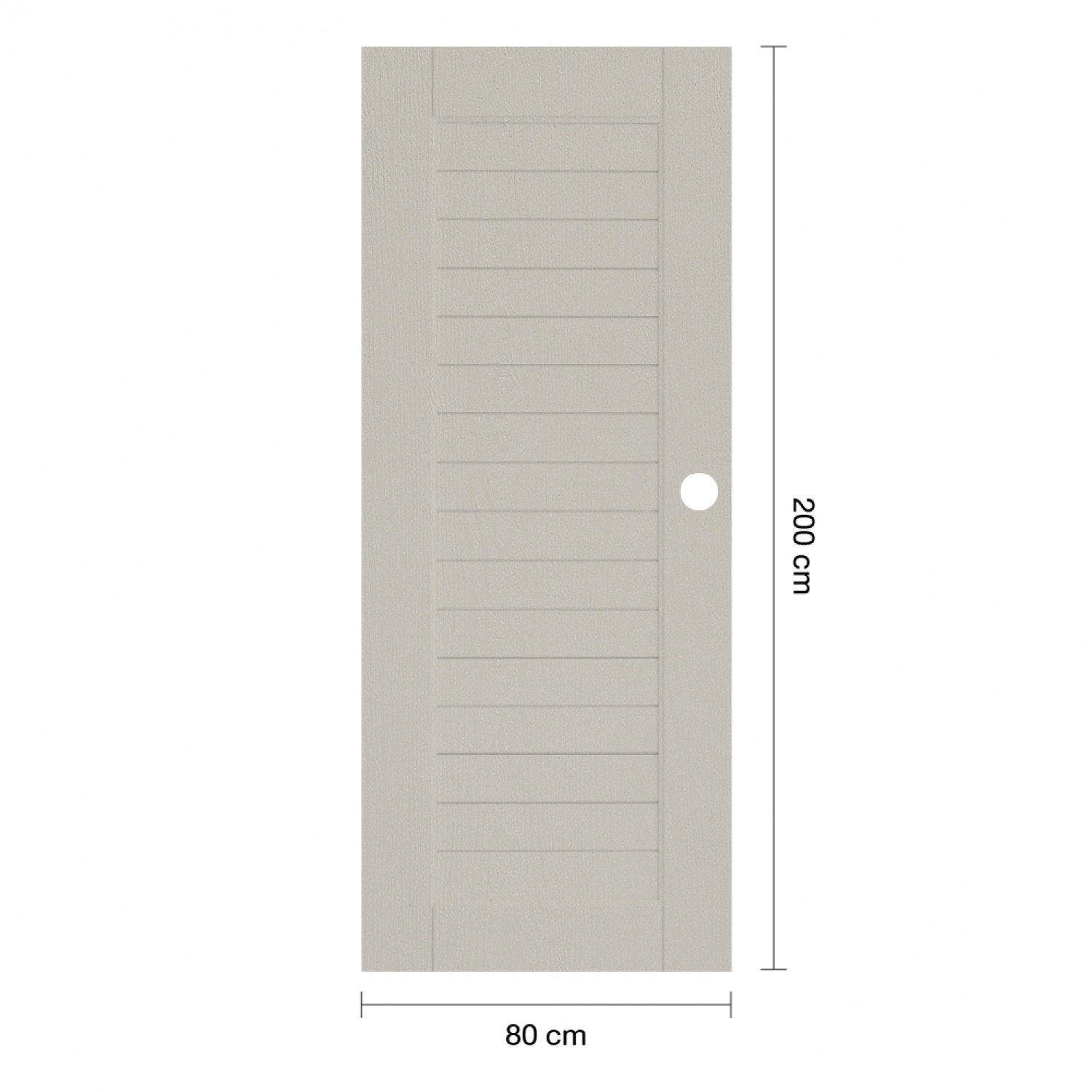 WELLINGTAN ประตู uPVC ภายนอก แว๊คร่อง ผิว Revo รุ่น WBR006 ขนาด 80x200 ซม. สีเบจ (เจาะรูลูกบิด)