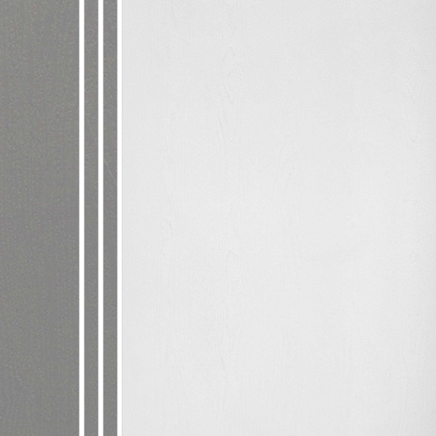 WELLINGTAN ประตู UPVC รุ่น WT028M (สำหรับใช้ภายนอก) เซาะร่อง ขนาด 80x200 ซม. สีทูโทน ขาว/เทา (เจาะลูกบิด)