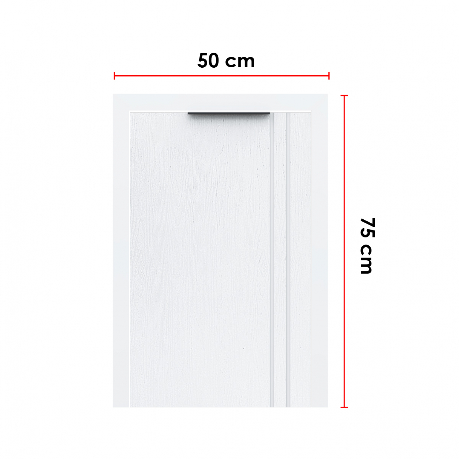 CLOSE Lumine บานถังแก๊ส uPVC 50x75 ซม. เซาะร่อง สีเพียวไวท์