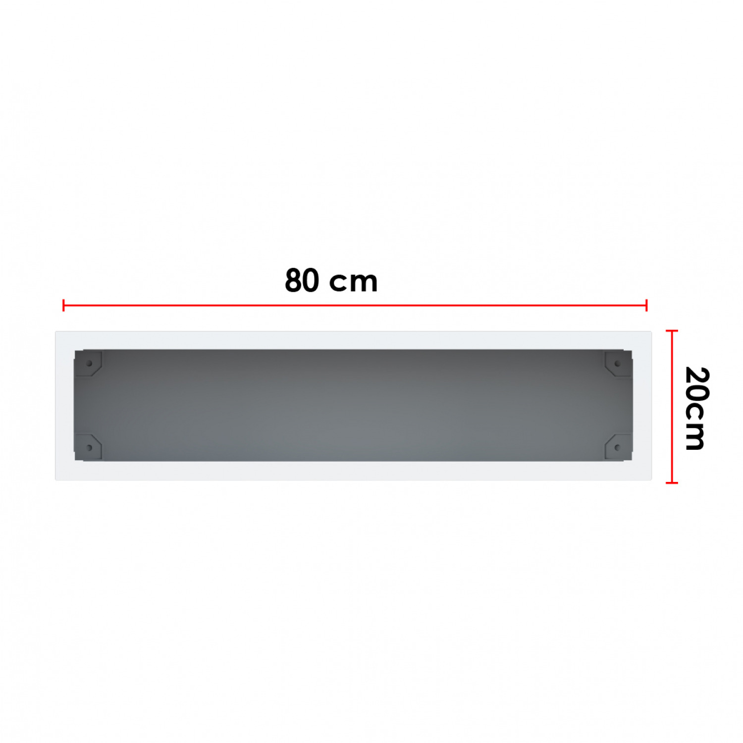 CLOSE Lumine ช่องแขวนเสริม uPVC 80x20x30 ซม. เซาะร่อง สีเพียวไวท์