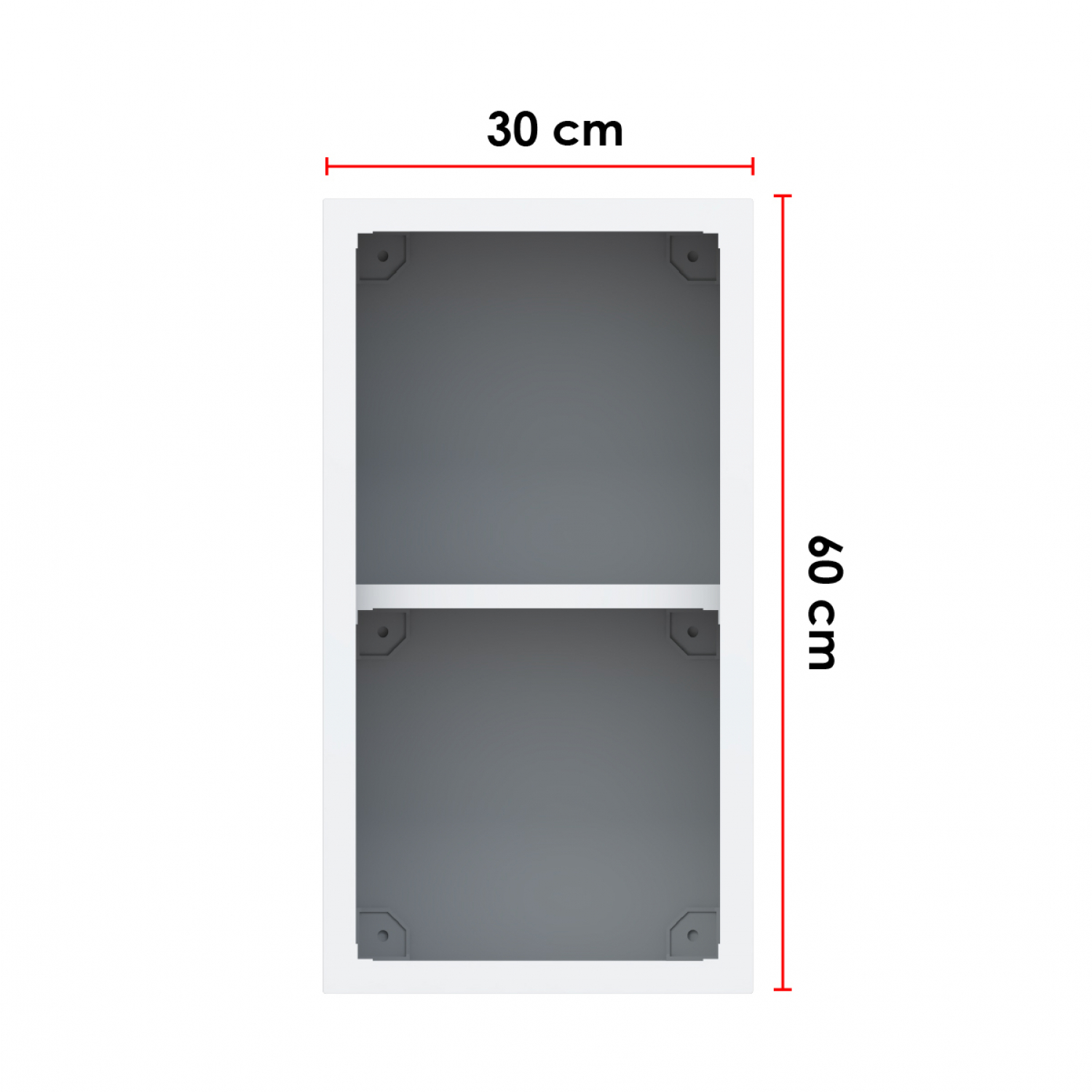 CLOSE Lumine ชั้นเข้ามุม uPVC 30x60x33 ซม. เซาะร่อง สีเพียวไวท์