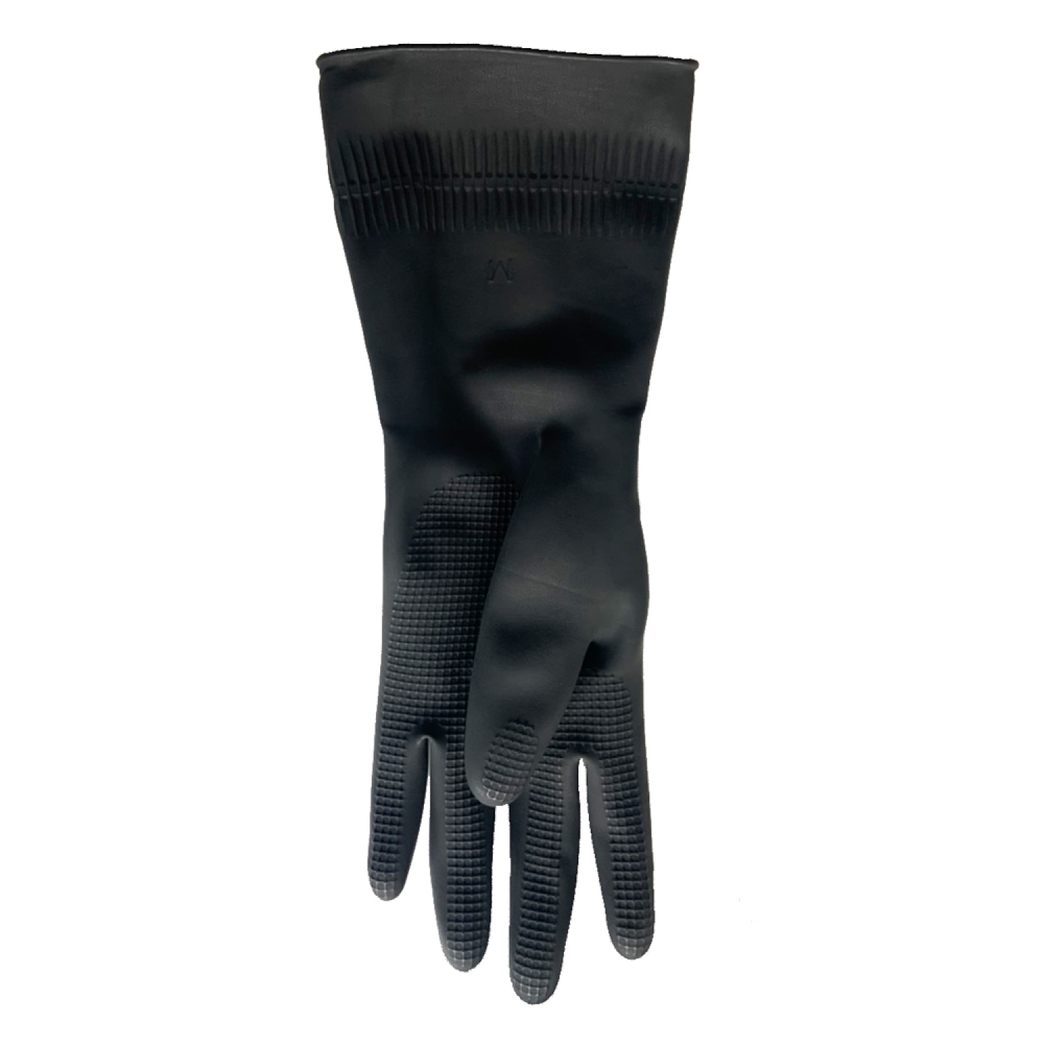 Poly-Brite ถุงมือยางธรรมชาติแบบหนา (Size L) รุ่น HEAVY–DUTY สีดำ