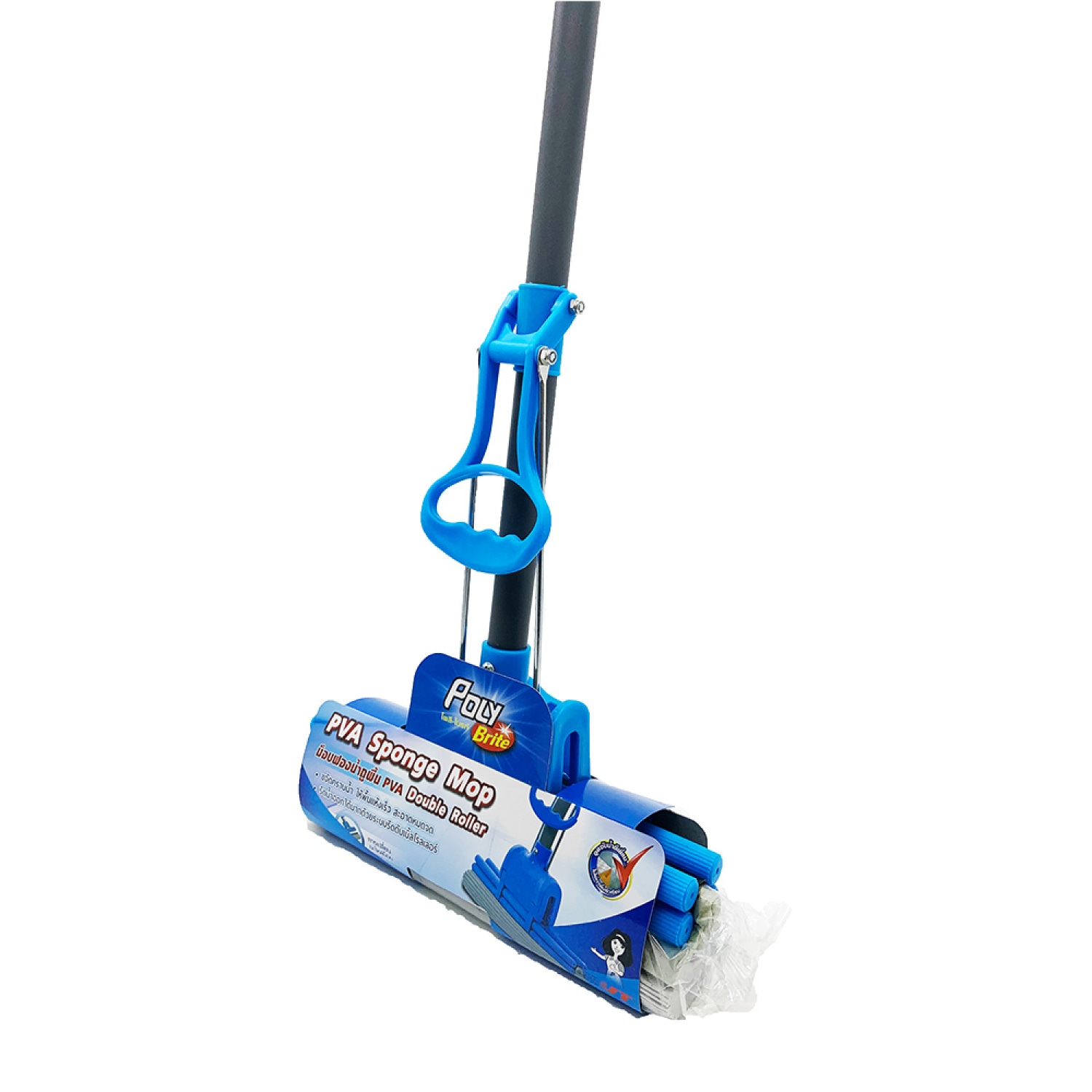 Poly-Brite ม็อบถูพื้นฟองน้ำ PVA รุ่น ดับเบิ้ลโรลเลอร์ 5211-6 สีฟ้า