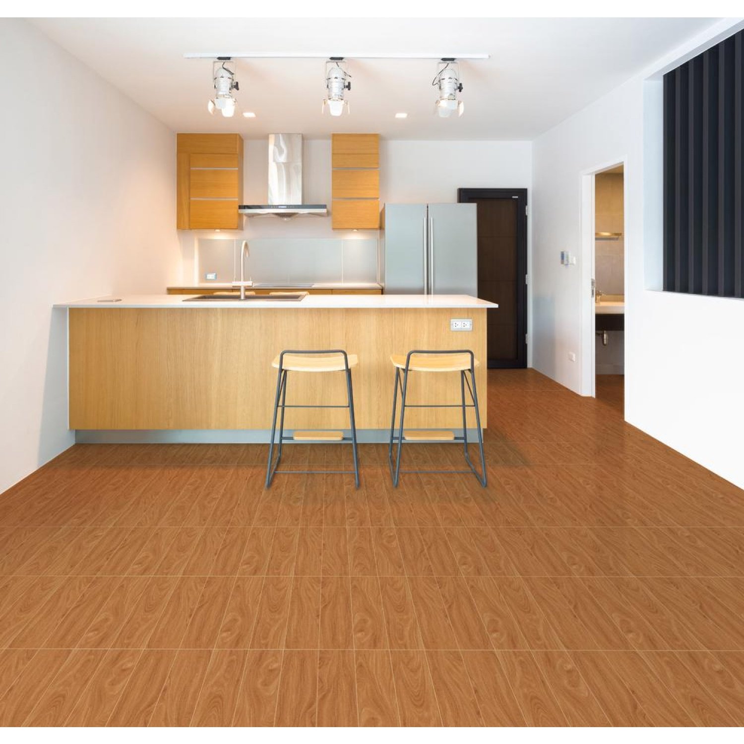 Marbella กระเบื้องเซรามิคปูพื้น 40X40 ซม. รุ่น กันน่า เบจ หน้าเงา (6P)