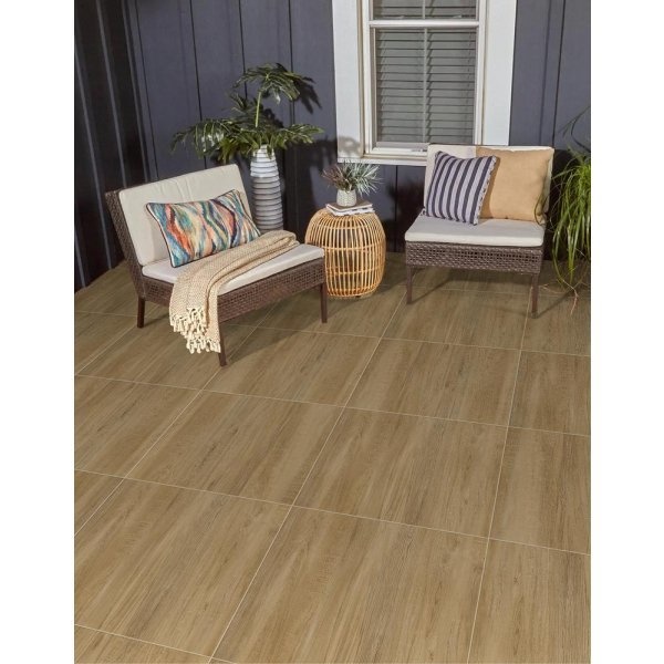 Marbella กระเบื้องเซรามิคปูพื้น 60x60 ซม. รุ่น โรเวน น้ำตาล หน้า Satin Random R/T (4P)