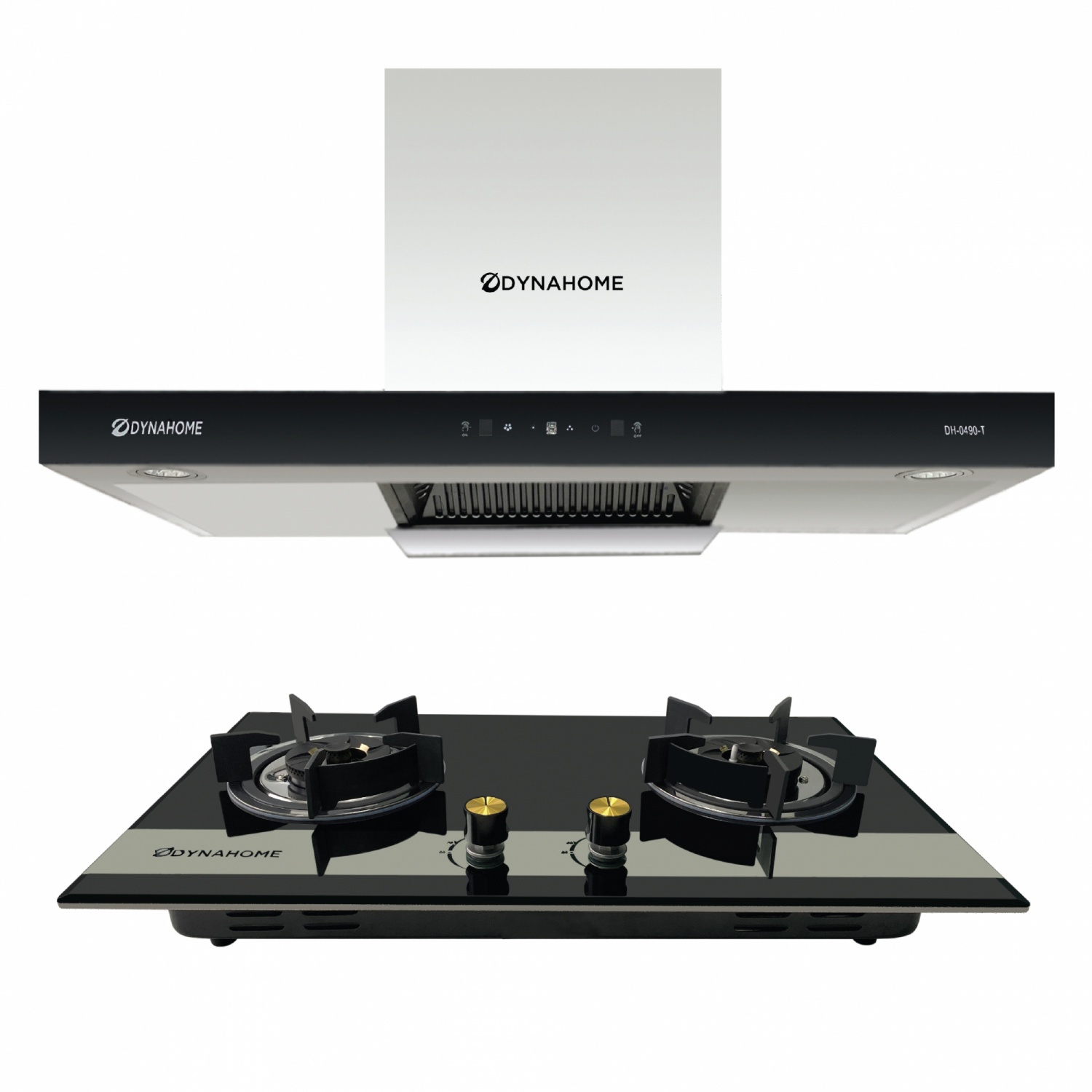 Dynahome ชุดเซ็ทเครื่องดูดควัน + เตาแก๊ส DH-0490-T+DH-2000-G
