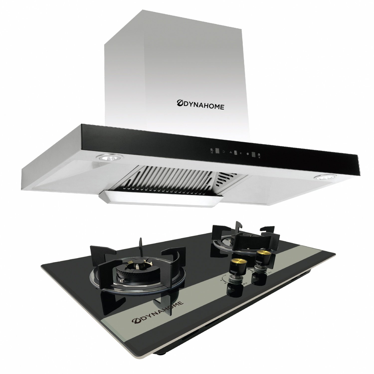 Dynahome ชุดเซ็ทเครื่องดูดควัน + เตาแก๊ส DH-0490-T+DH-2000-G