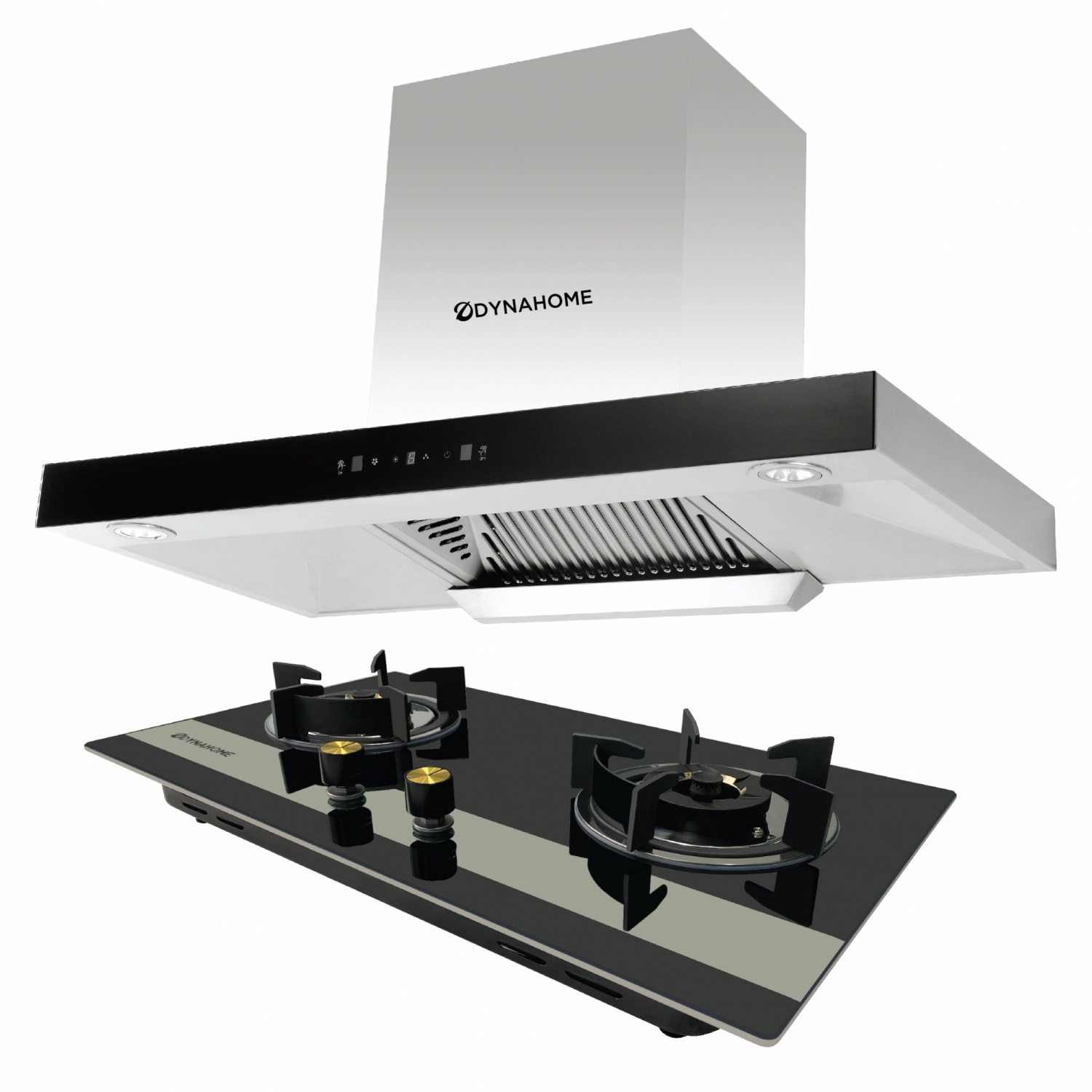 Dynahome ชุดเซ็ทเครื่องดูดควัน + เตาแก๊ส DH-0490-T+DH-2000-G
