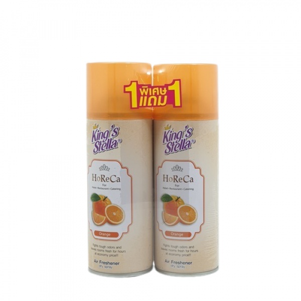 KINGS STELLA สเปรย์ปรับอากาศ กลิ่นส้ม 300 มล. รุ่น โฮเรกา (1 แถม 1 )