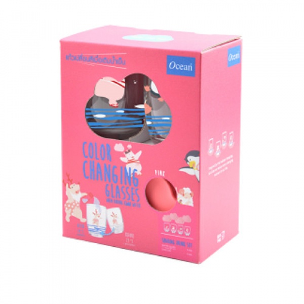 OCEAN ชุดแก้วพร้อมจานรองแก้ว ซันนิ่ง (4ใบ/แพ็ค)