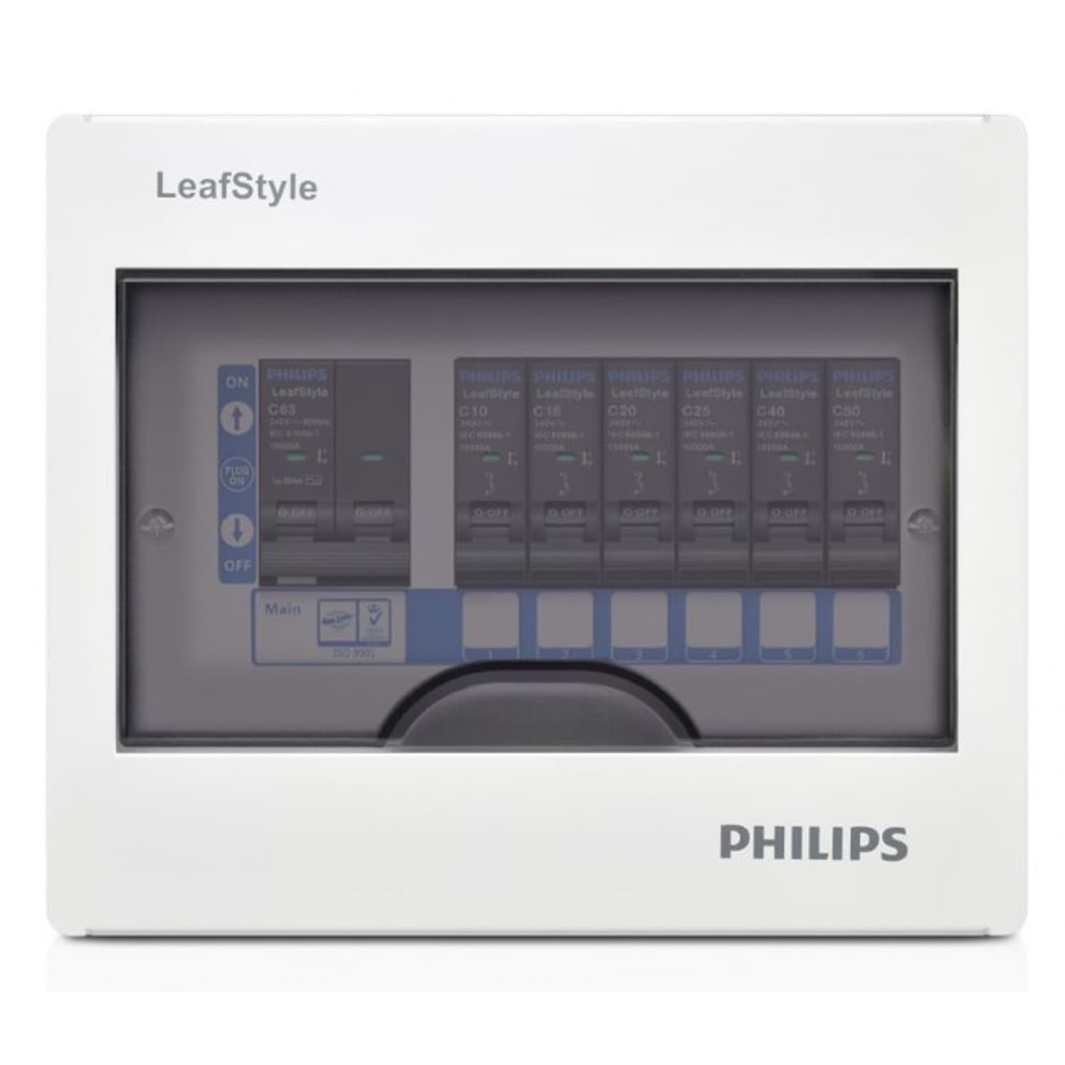Philips ตู้คอนซูเมอร์ยูนิต (ตู้เปล่า) LeafStyle ขนาด 6 ช่อง