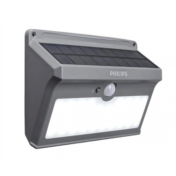 PHILIPS โคมไฟผนังโซล่าเซลล์โมชั่นเซ็นเซอร์ BWS010G2 แสงเดย์ไลท์ 100 ลูเมน