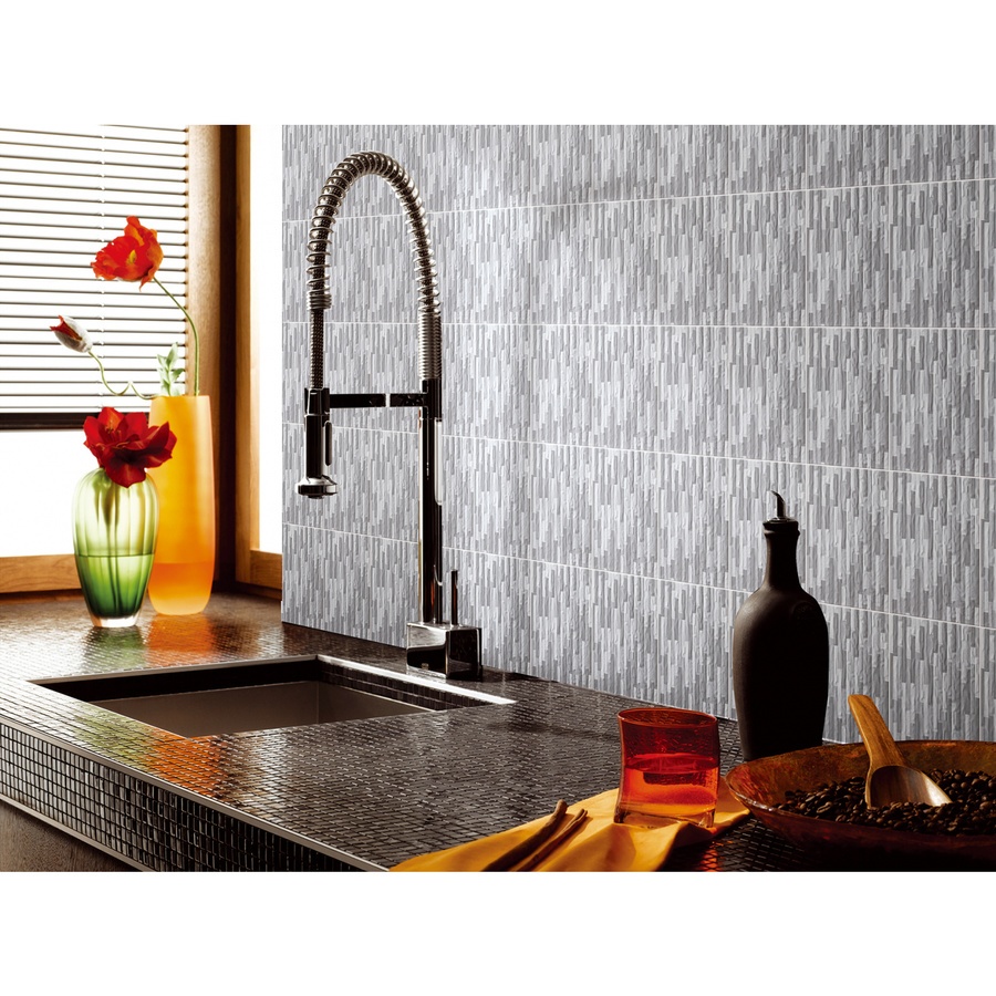 Marbella กระเบื้องเซรามิคปูผนัง 20X30 ซม. ไมกา สโตน เกรย์ PB138A Gloss (25P)