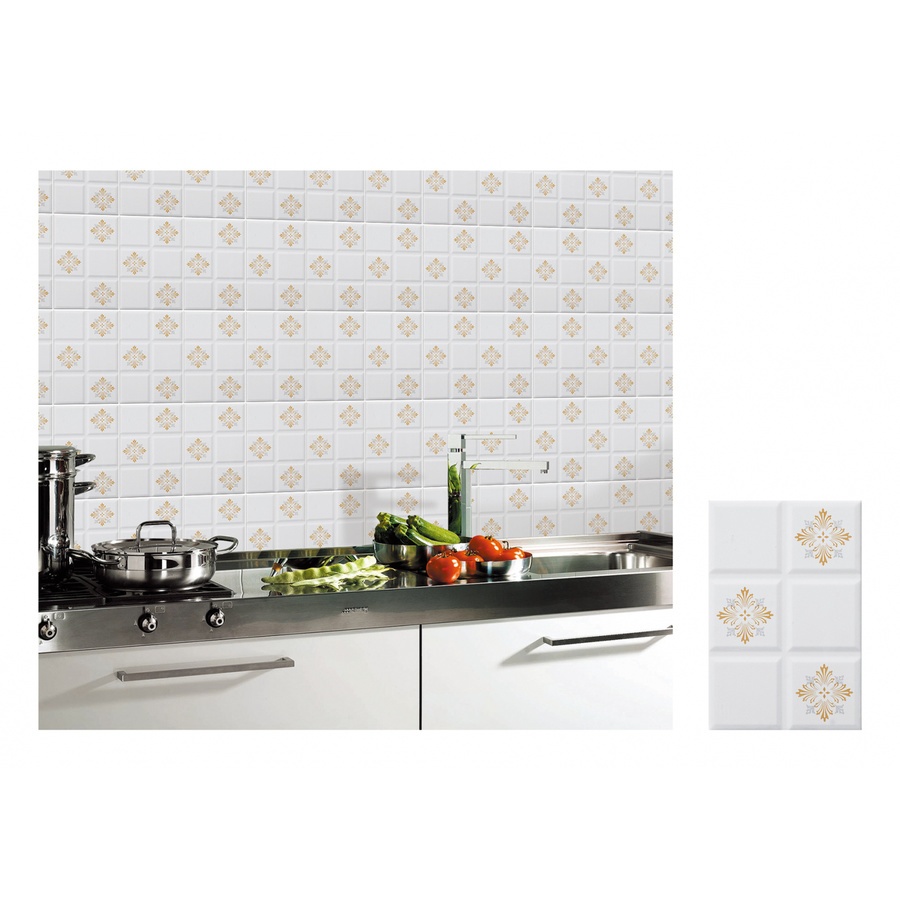 Marbella กระเบื้องเซรามิคปูผนัง 20X30 ซม. กาสะลอง-ขาว SF2305 Gloss (25P)