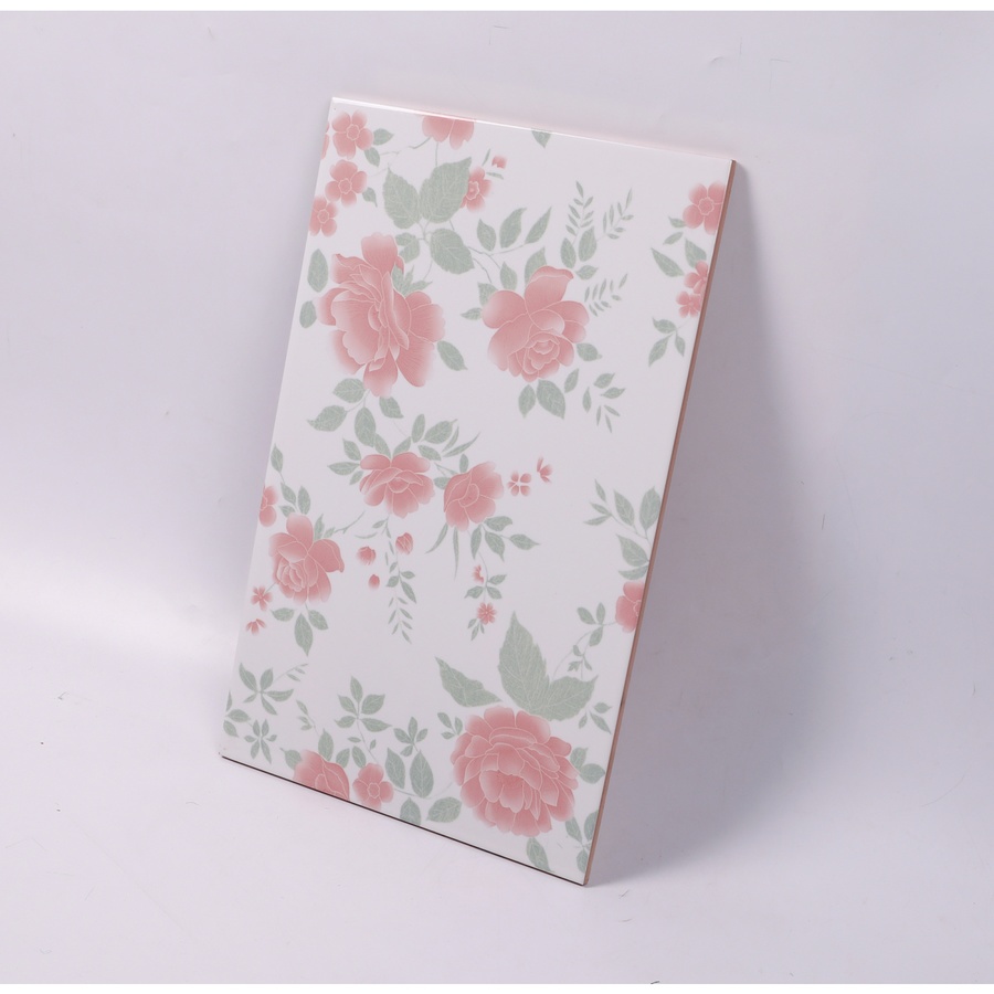 Marbella กระเบื้องเซรามิคปูผนัง 25X40 ซม. สวนกุหลาบ-ขาว SF002 Gloss (15P)