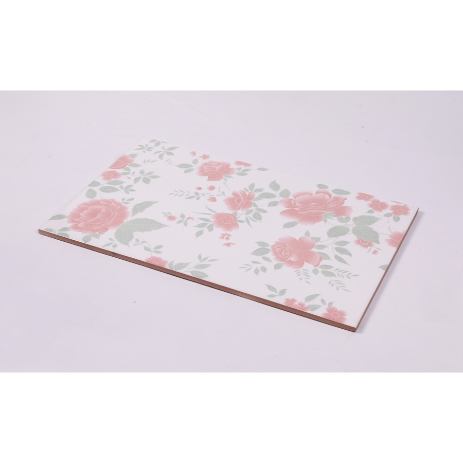 Marbella กระเบื้องเซรามิคปูผนัง 25X40 ซม. สวนกุหลาบ-ขาว SF002 Gloss (15P)