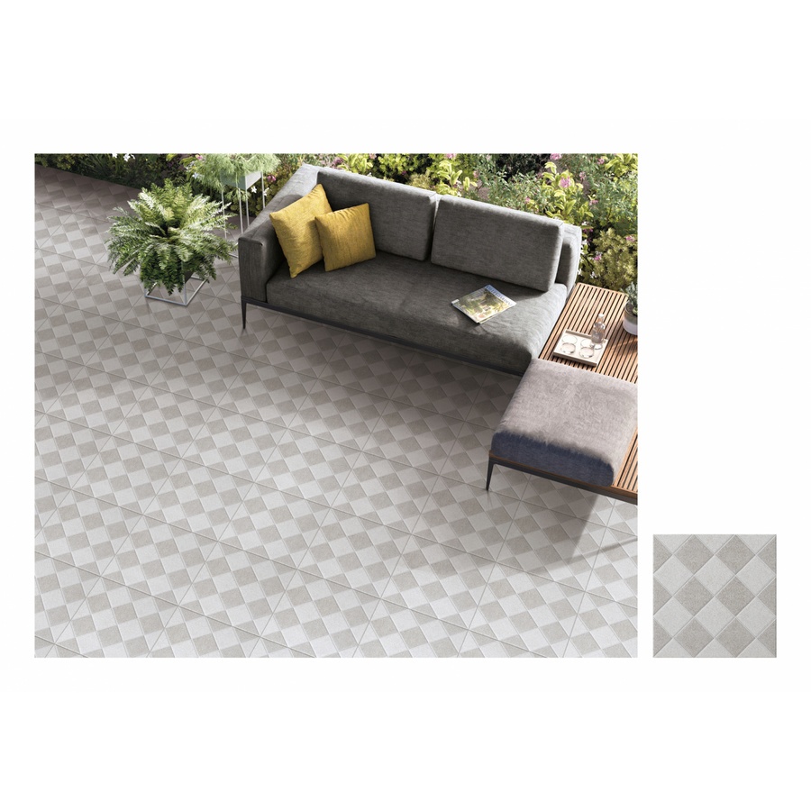 Marbella กระเบื้องเซรามิคปูพื้น 30X30 ซม. ฟูลบล็อค-เกรย์ ZX215 Matt (17P)