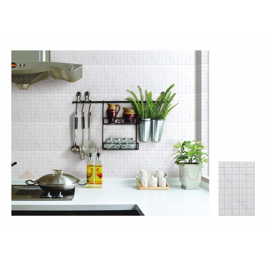 Marbella กระเบื้องเซรามิคปูผนัง 20X30 ซม. บริคบล็อค ไวท์ ZX2013 Gloss (25P)