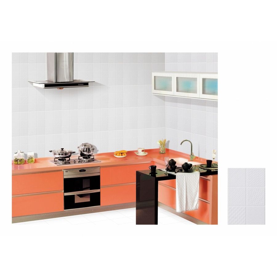 Marbella กระเบื้องเซรามิคปูผนัง 20X30 ซม. เจลลี่ไวท์ ZX2015 Gloss (25P)