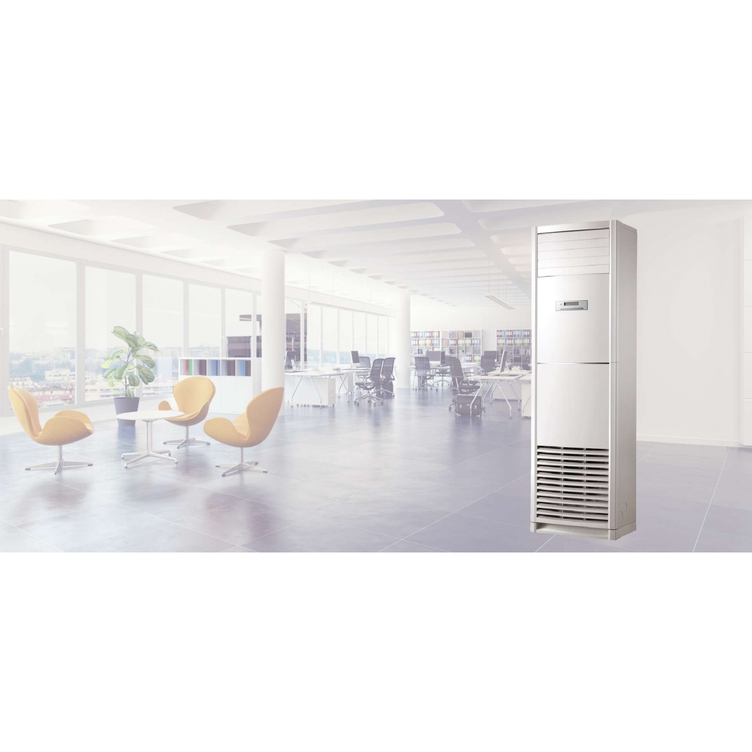 MIDEA เครื่องปรับอากาศแบบตู้ตั้งพื้น ขนาด 60000 BTU รุ่น MFGA-60CRN1-R สีขาว