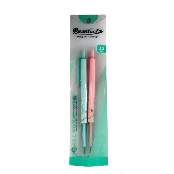 Quantum ปากกาเจลลูลอยด์ 0.5 มม. รุ่น ซีลีน คละสี (2ด้าม/แพ็ค) (1x12)