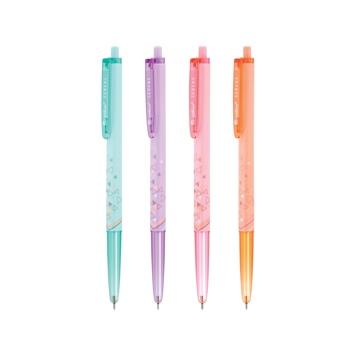 Quantum ปากกาเจลลูลอยด์ 0.5 มม. รุ่น ซีลีน คละสี (2ด้าม/แพ็ค) (1x12)