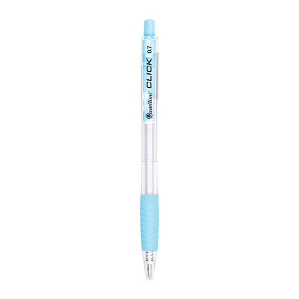 Quantum ปากกาลูกลื่น 0.7 มม. รุ่น 527 คลิ๊ก สีน้ำเงินคละสี (3 ด้าม/แพ็ค)
