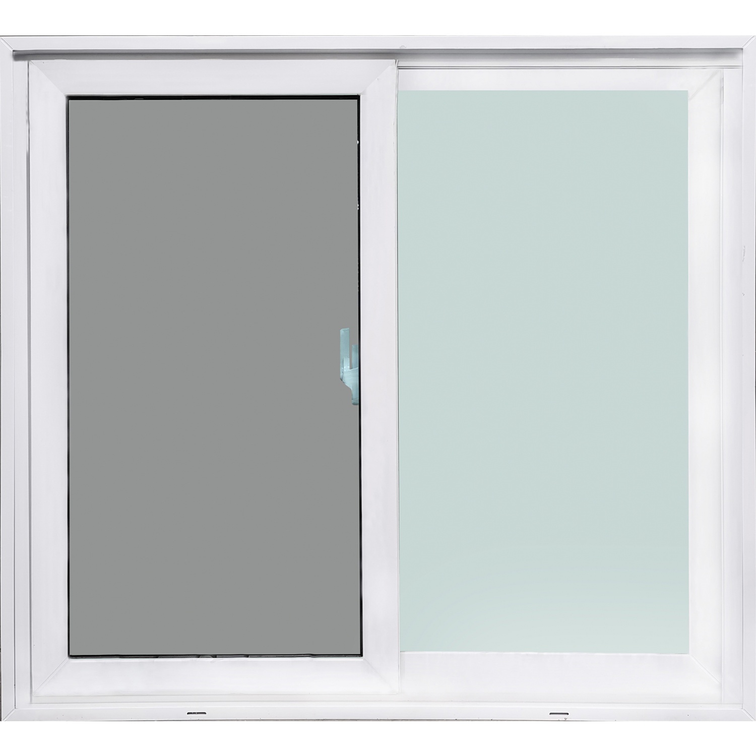 WINDOW ASIA (ECO 60-100) uPVC หน้าต่างบานเลื่อน SS 120X110 ซม. สีขาว พร้อมมุ้ง