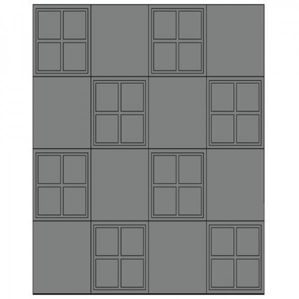 วีบล็อค อิฐบล็อกทีบ แบบสี่เหลี่ยม ขนาด 19x19x9ซม.