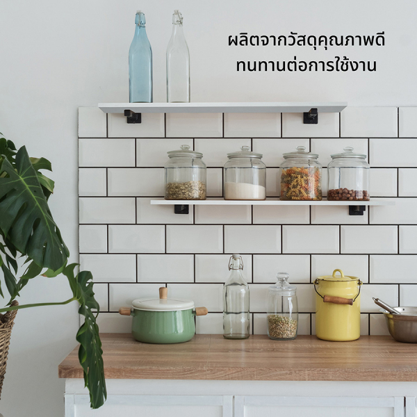 DELICATO แผ่นชั้นไม้ รุ่นอแมนด้า ขนาด 40X120X1.6 ซม. สีไวท์โอ๊ค