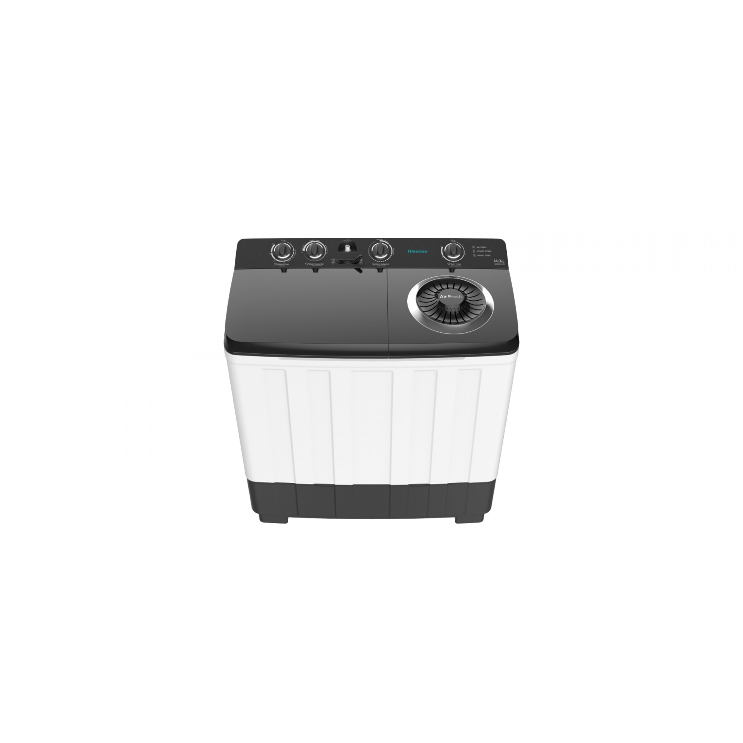 HISENSE เครื่องซักผ้า 2 ถัง ขนาด 14 กก รุ่น WSRB1413UB สีเทา