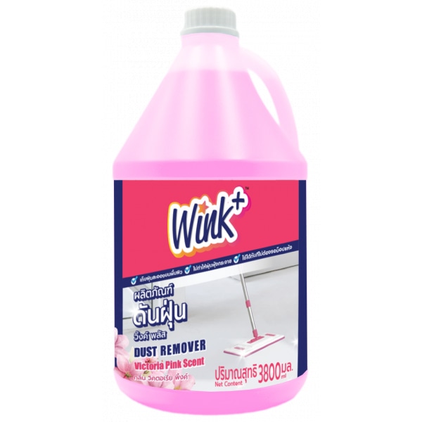 WINK PLUS น้ำยาดันฝุ่นวิ้งค์พลัส กลิ่น วิคตอเรียพิ้งค์ ขนาด 3800 มล.
