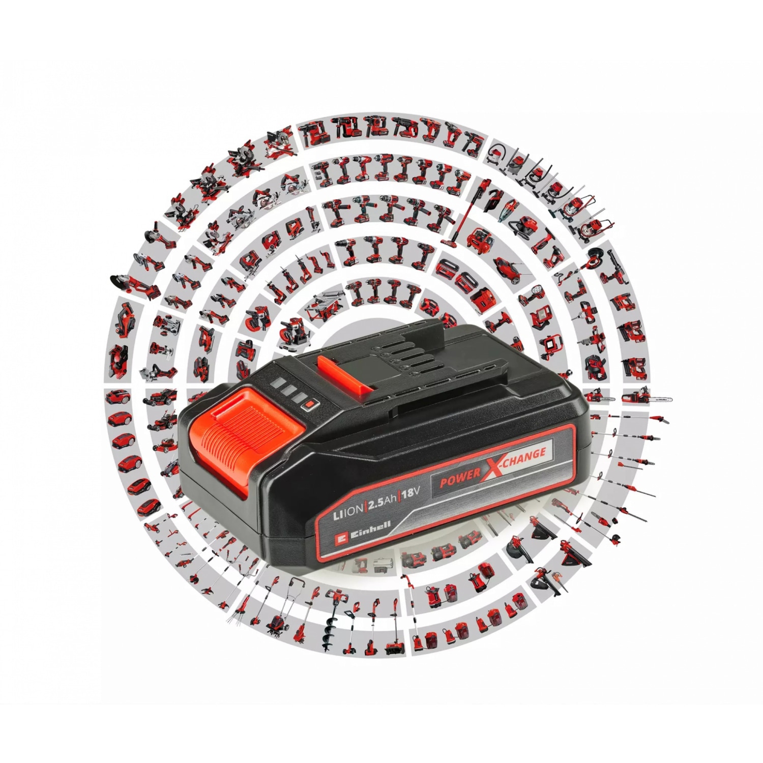 Einhell ชุดแบตเตอรี่พร้อมเครื่องชาร์จความจุ 2.5 Ah รุ่น Power X-Change Starter Kit 2.5