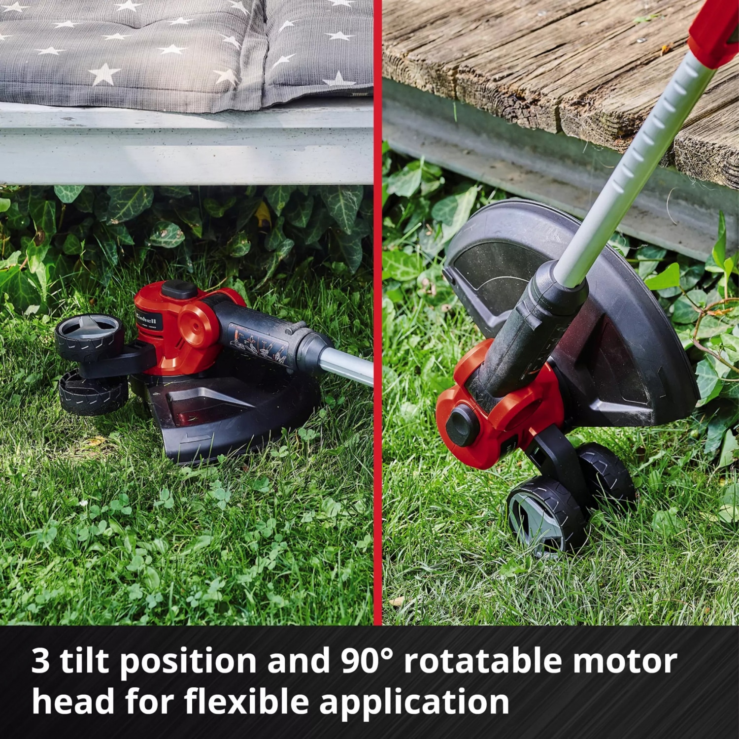 Einhell เครื่องเล็มหญ้าไร้สาย ขนาด 18V เส้นผ่าศูนย์กลางการตัด 30cm. รุ่น GE-CT 18/30 Li Solo