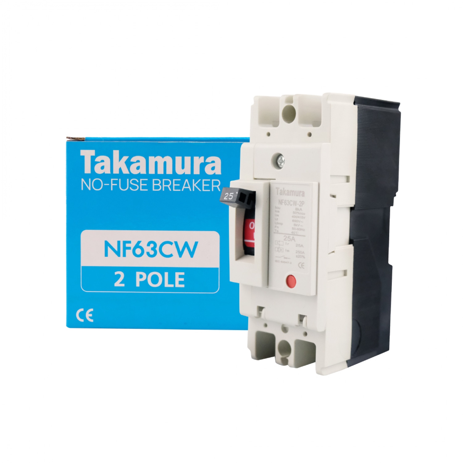 TAKAMURA ออโต้เบรกเกอร์ รุ่น TNF63CW-2P25A-MT สีครีม