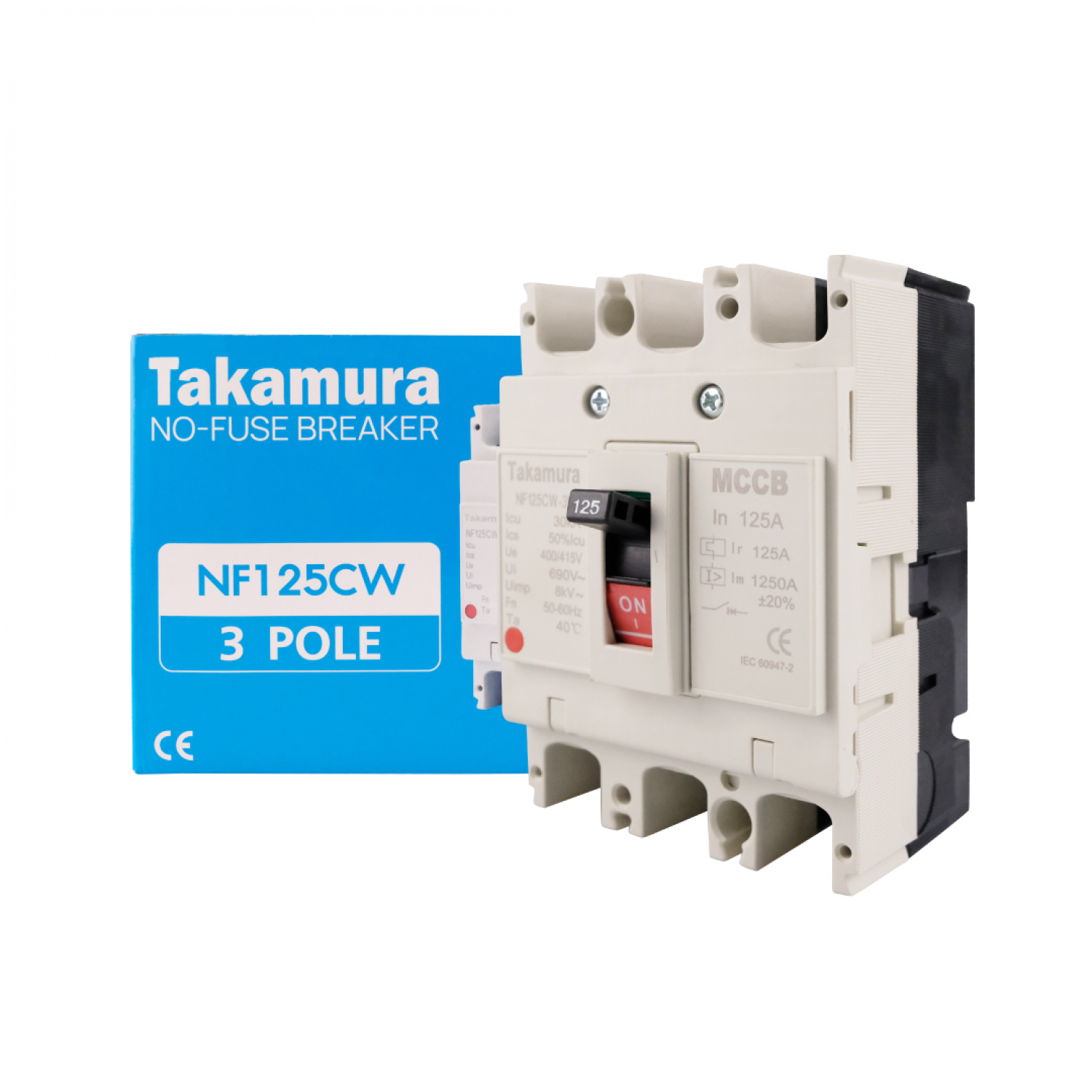 TAKAMURA ออโต้เบรกเกอร์ รุ่น TNF125CW-3P125A-MT สีครีม