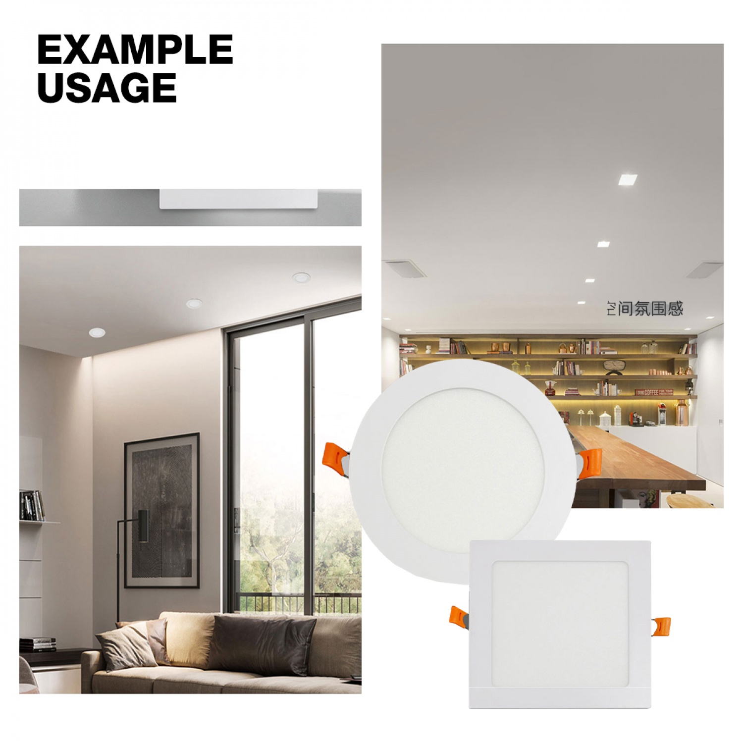 V.E.G.lighting โคมดาวน์ไลท์ อลูมิเนียม ทรงกลม 5นิ้ว 9W แสงวอร์ม ขอบสีขาว
