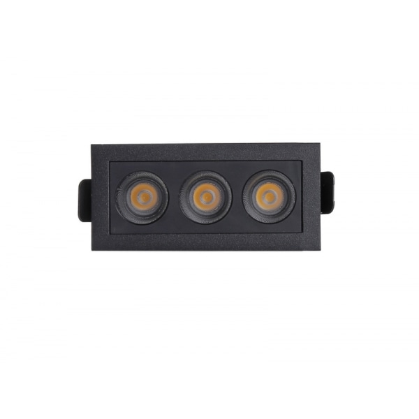 EILON ดาวน์ไลท์ 3x2W แสงวอร์ม รุ่นTL-2203/BK สีดำ