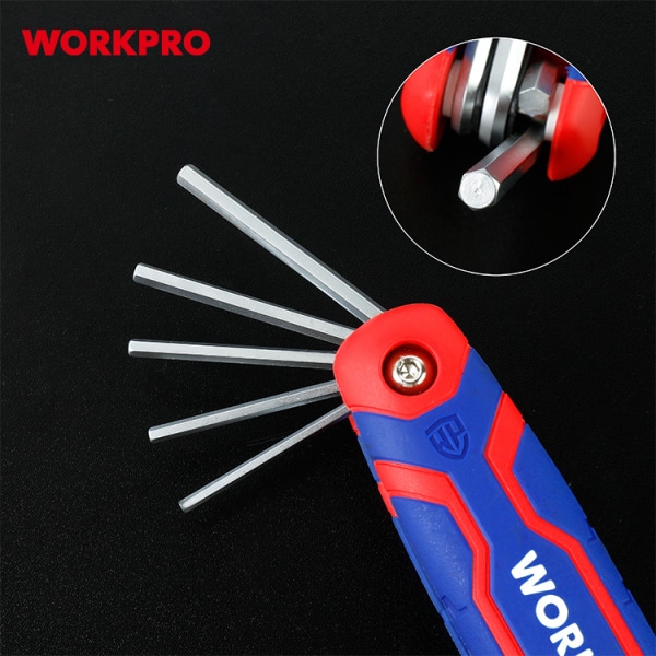 WORKPRO ชุดประแจแอลหกเหลี่ยม ชุด 8 ชิ้น HEX KEY SET(METRIC) รุ่น WP222019