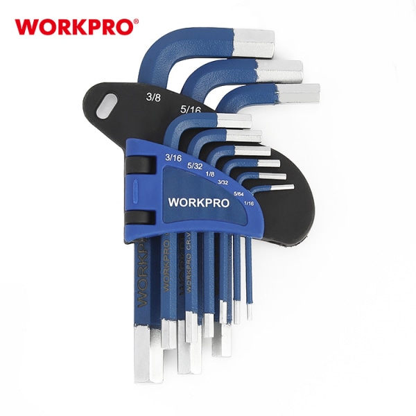 WORKPRO ชุดประแจแอลหกเหลี่ยม ชนิดงานหนัก ชุด 9 ชิ้น HEX KEY SET(METRIC) รุ่น WP222014