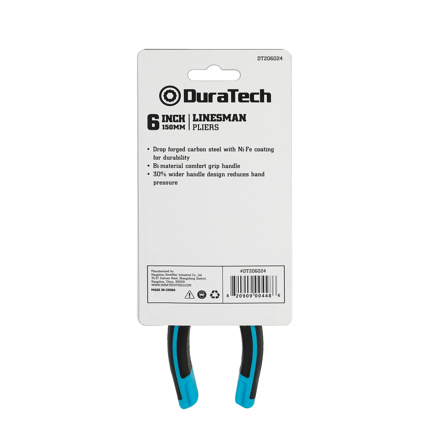 Duratech คีมปากจิ้งจก CR - V ขนาด 160 มม. (6 นิ้ว)