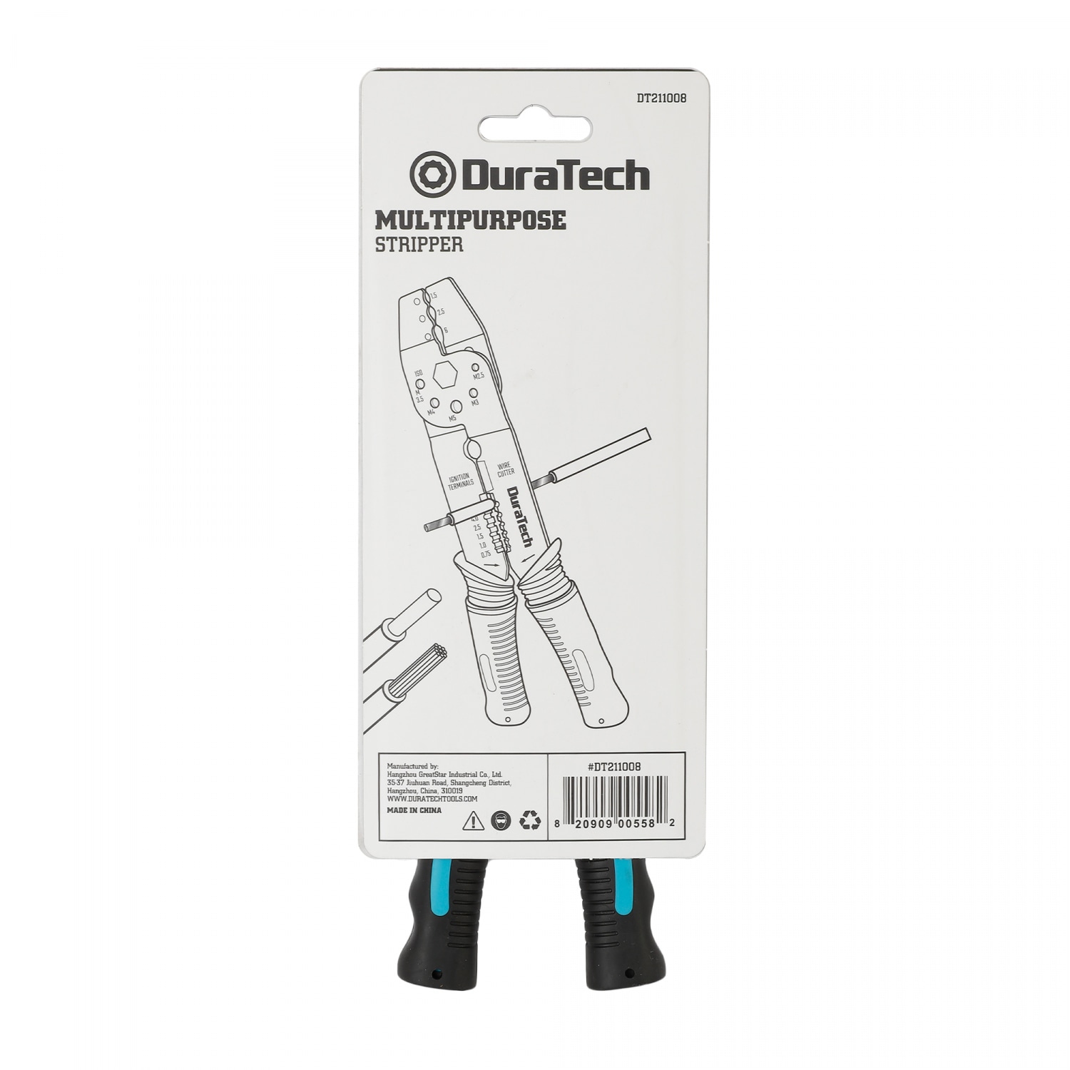 Duratech คีมปอกสายไฟอเนกประสงค์ ขนาด 200 มม. ( 8 นิ้ว ) รุ่น DT211008
