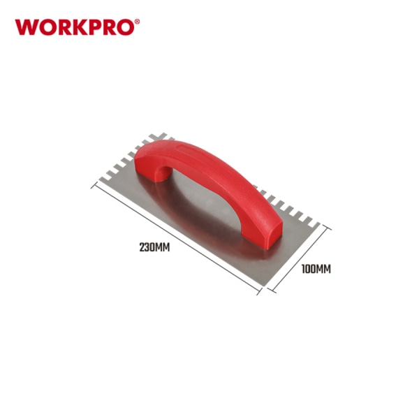 WORKPRO เกรียงหวีด้ามพลาสติก ฟันขอบหยัก 6x6 มม. รุ่น WP323011